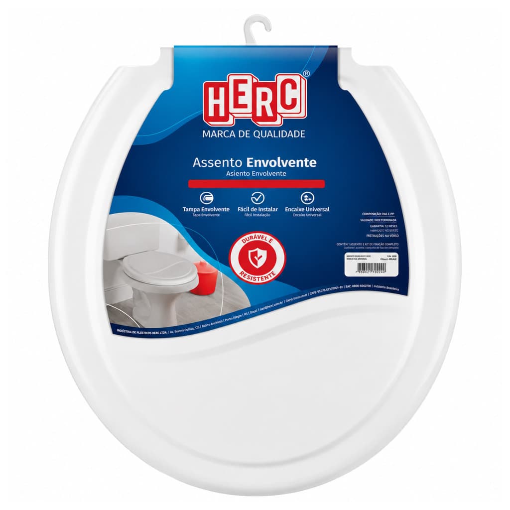 Assento Sanitário Herc Ideale Branco Oval Universal