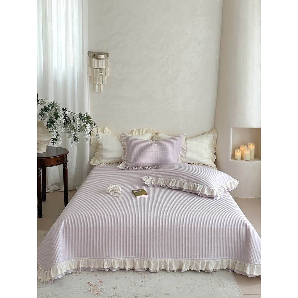 Método de luz dupla renda Lyocell fibra Tencel capa de cama conjunto de três peças engrossado lençol acolchoado peça úni