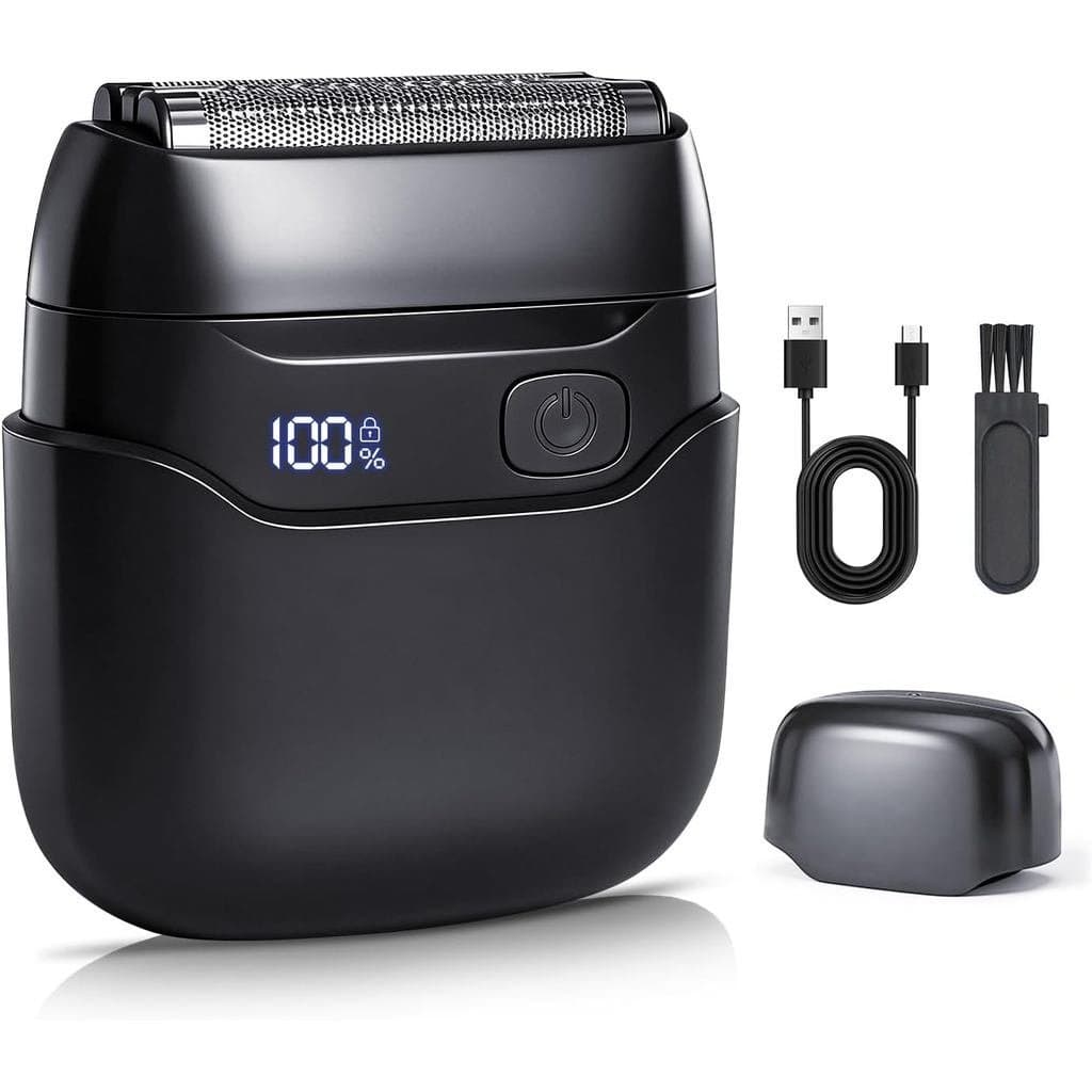 Barbeadores Elétricos para Homens, Barbeador Sem Fio com 3 Lâminas Flutuantes, Barbeador Masculino à Prova d'Água IPX7 p
