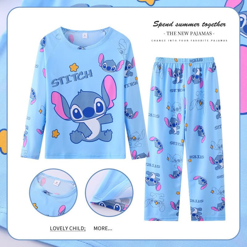 Pijamas Infantis para Meninos e Meninas, Conjunto Casual Fofo de Desenhos Animados para Uso Doméstico QCFI