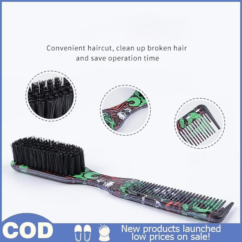 Hot > Dupla Face Profissional Barbeiro Ne Escova De Barbear Barba Salão Escultura Espanador Limpeza Corte De Cabelo