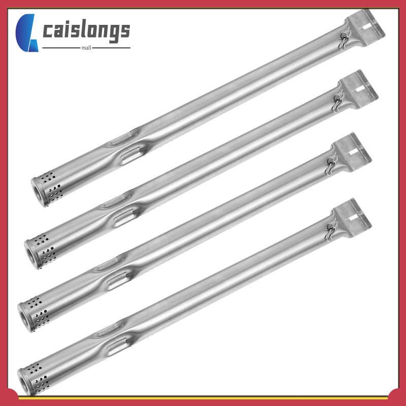 💍 4Peças Peças De Reposição Queimador Para Churrasqueira Gás Aço Inox Prateado