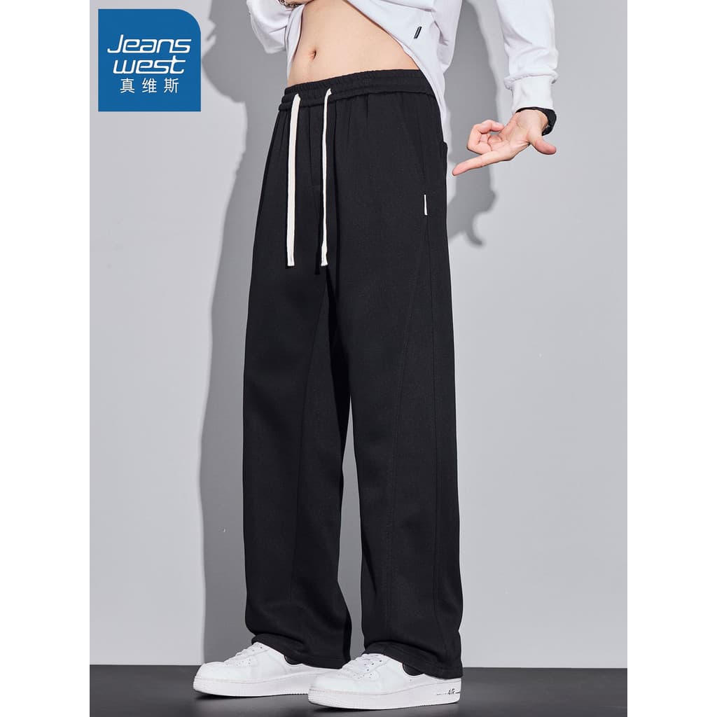 GR Real Weiss Sweatpants Meninos Primavera Outono Estilo Juventude Cor Sólida Algodão Solto Calças Esportivas Calças Cas