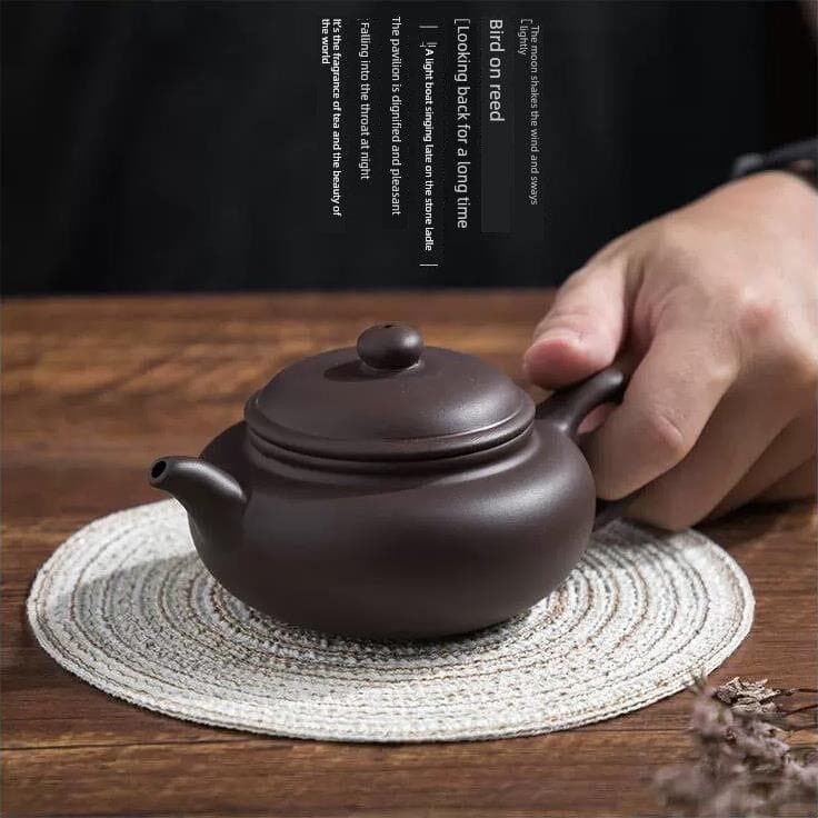 Yixing bule de argila roxa, bule antigo de grande capacidade, chá artesanal puro, bule único, pode de cabeça para baixo,