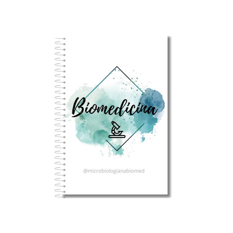 Caderno Biomedicina Escolar 10 Matérias 160 Folhas Capa Dura