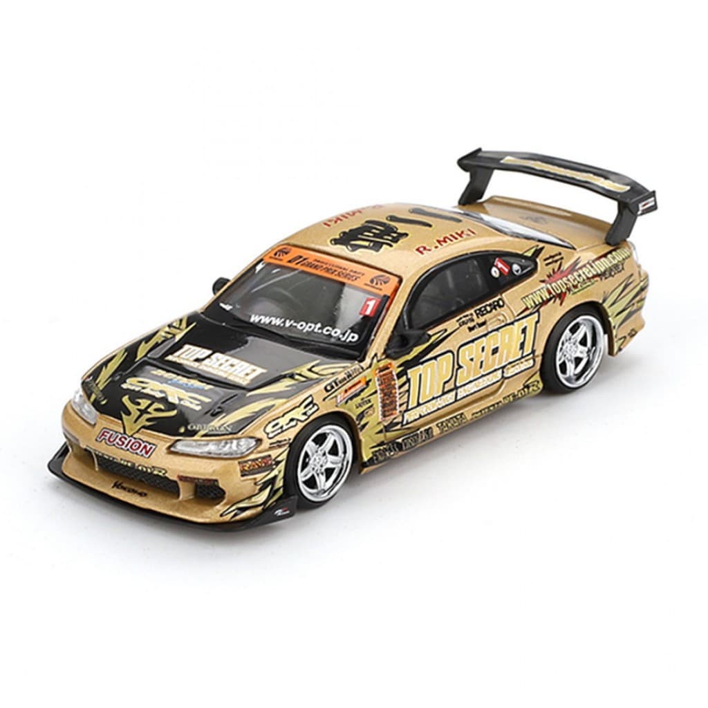 Mini GT MGT00714-BL 714 1/64 Nissan Silvia S15 Embalagem Blister Secreta Superior D1GP RHD