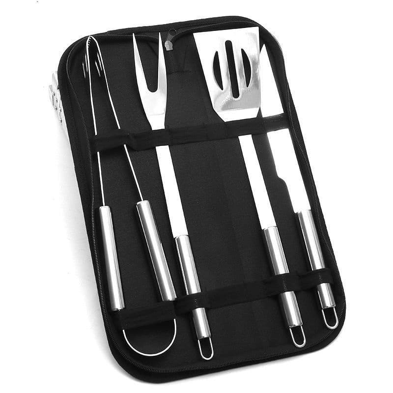 Kit 4 Para Churrasco Profissional Inox Chef Gourmet Utensílios luxoa Com Estojo Qualidade Superior