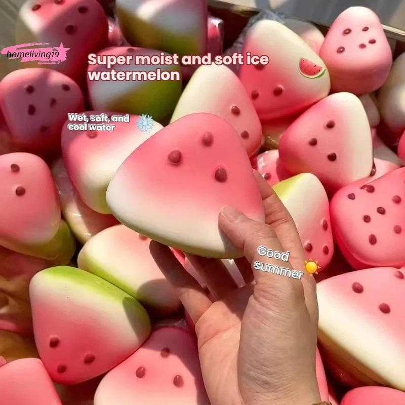 HOM Bonito Melancia Brinquedo Fidget Recuperação Lenta Depressão Anti-Stress Lento Subindo Frutas Macio Alívio Do Estres