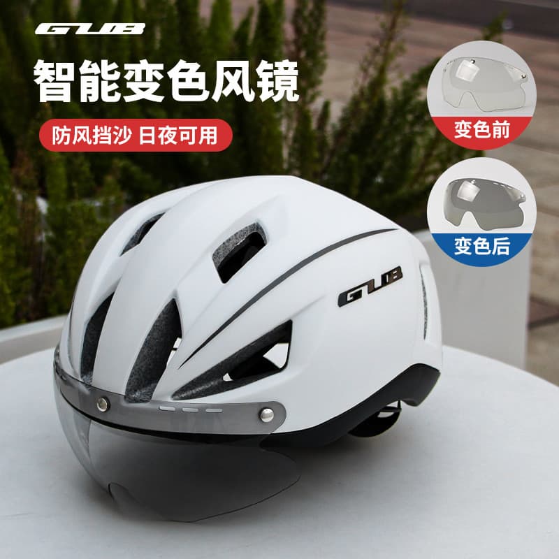 GUB Alça para capacete de bicicleta Óculos que mudam de cor Capacete de ciclismo Homens Mulheres Mountain Road Bicicleta