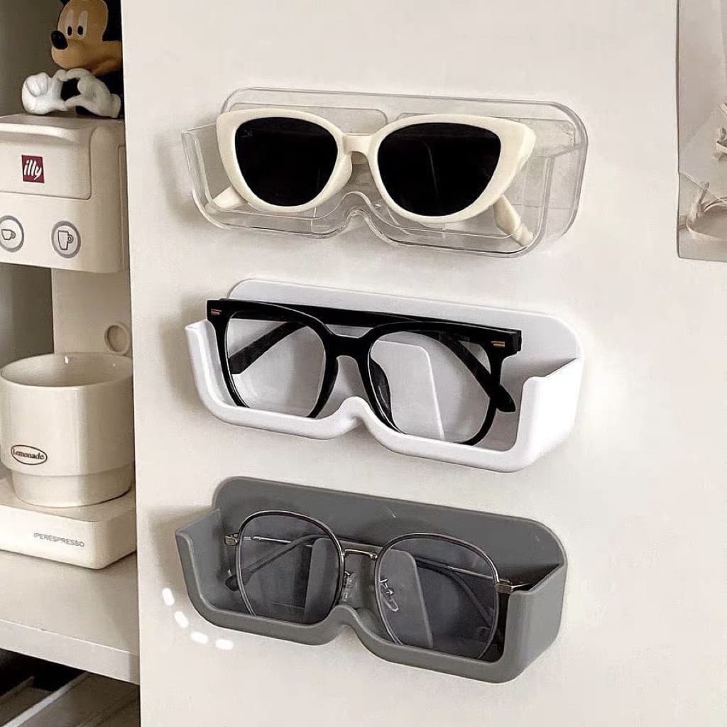 Organizador De Óculos Montado Na Parede Sem Perfuração Caixa De Armazenamento De Sol Rack De Exibição Decorativo Pratele