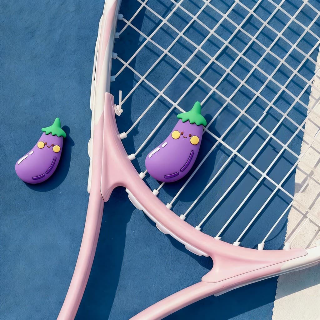 Tênis periférico frutas vegetais amortecedor raquete de tênis amortecedor de Silicone dupla face incorporação