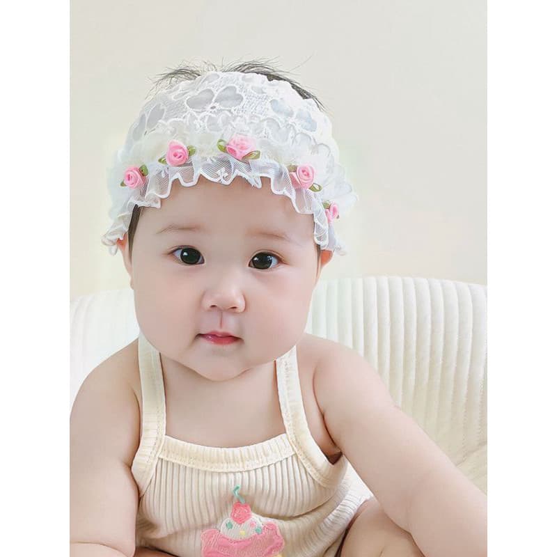Feminino bebê princesa lua cheia porta protetora vazio chapéu superior bebê recém-nascido renda respirável ar condiciona
