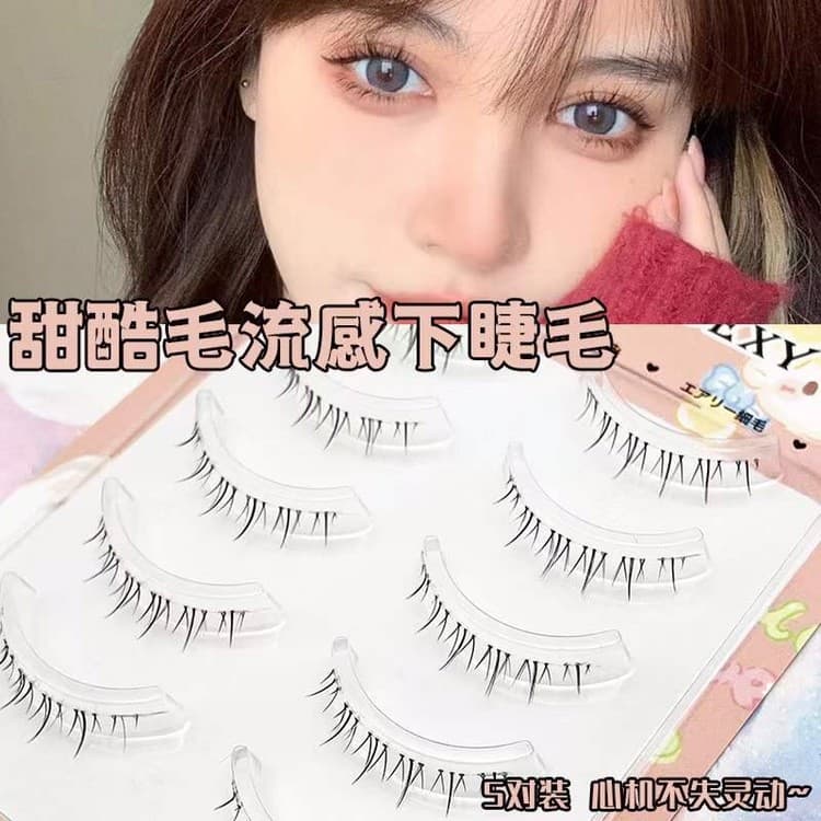 Mãe fluxo de cabelo cílios inferiores cílios postiços inteiro feminino simulação Natural enxertia haste transparente cíl
