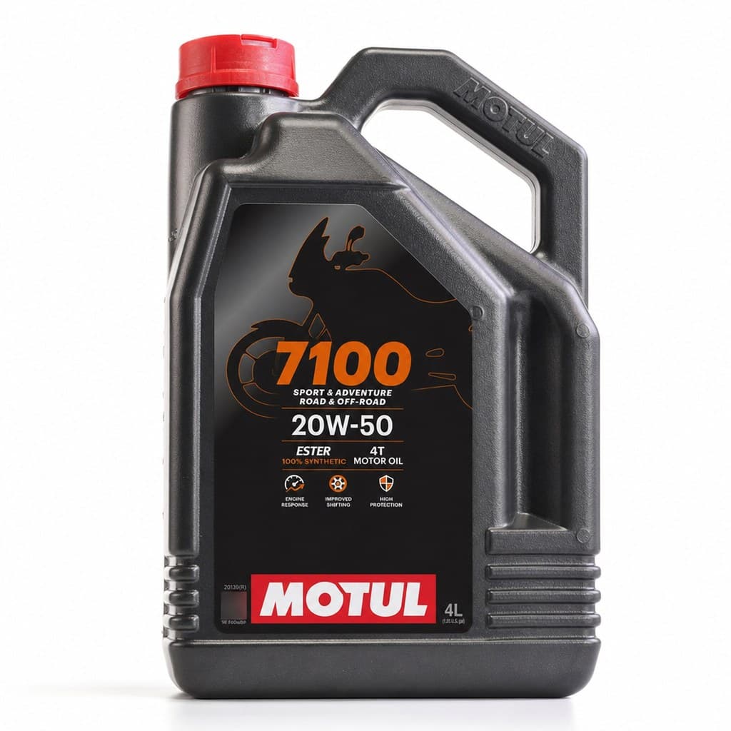 Óleo De Motor Motul 7100 4t Sintético 20w-50 Para Motos E Quadriciclos