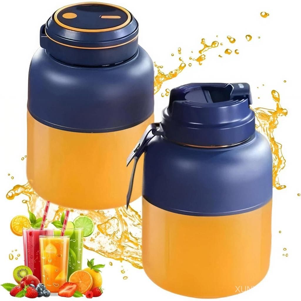 Copo Liquidificador Elétrico Portátil Sem Fio, Copo Liquidificador Portátil com Tampa Dupla, Liquidificador de Smoothies