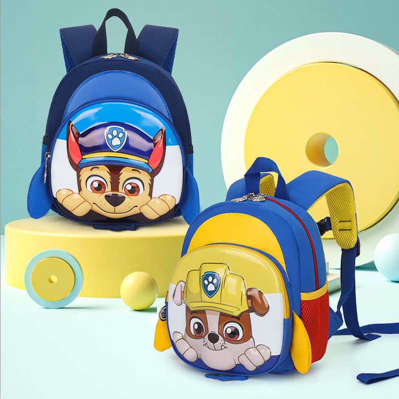 Anti-perdido mochila 1-2-3 anos de idade jardim de infância crianças mochila dos desenhos animados filhote de cachorro m