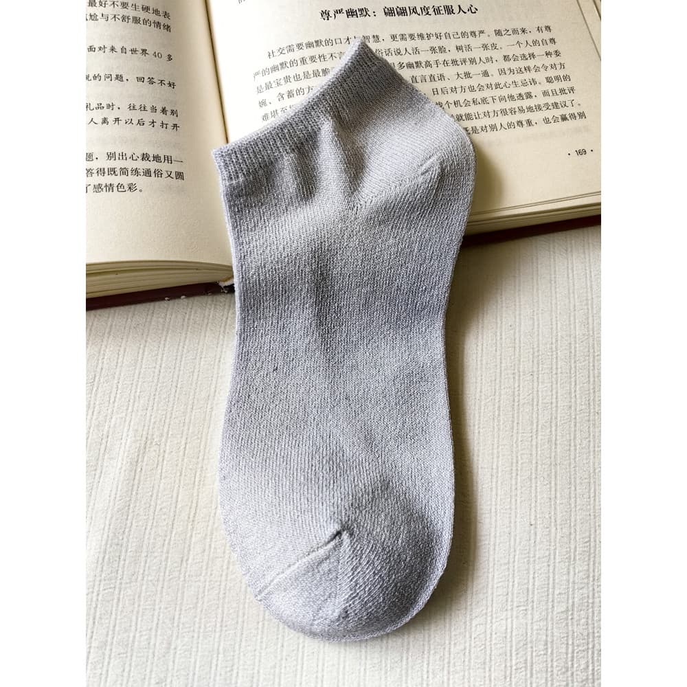 Forte durável meias femininas meias barco primavera verão textura legal meninos suor-absorvente meias invisíveis preto F