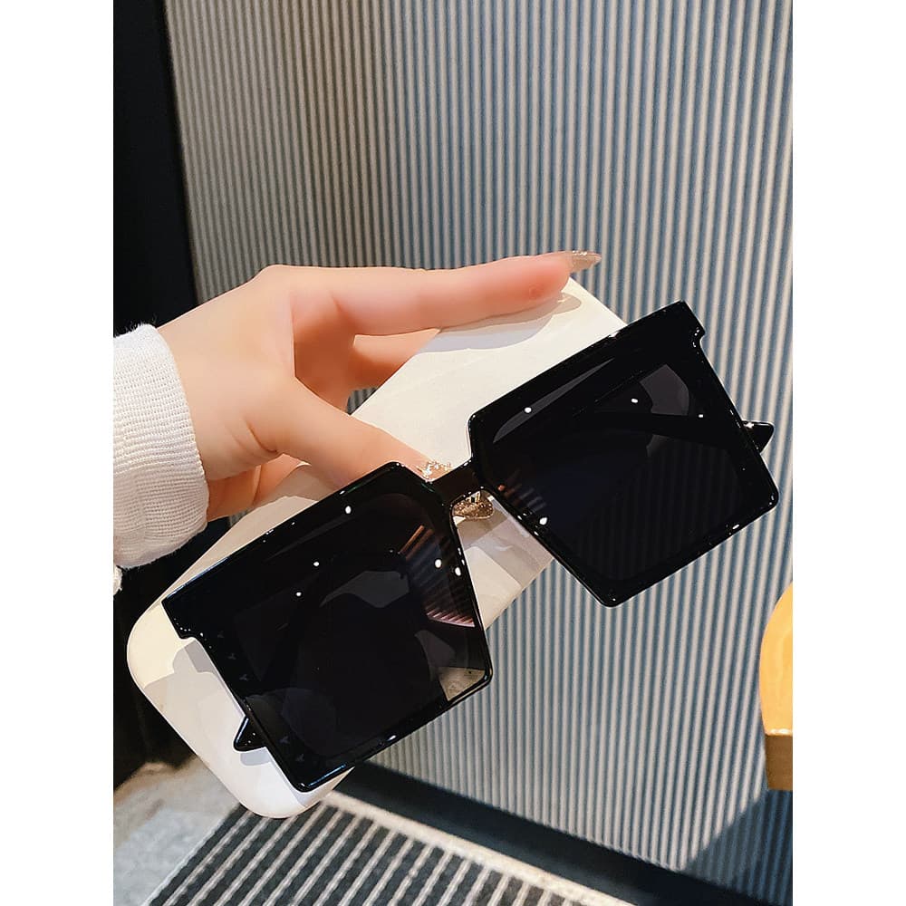 oculos de sol óculos feminino de sol óculos de sol feminino com proteção uv óculos de sol quadrado feminino Grande rosto