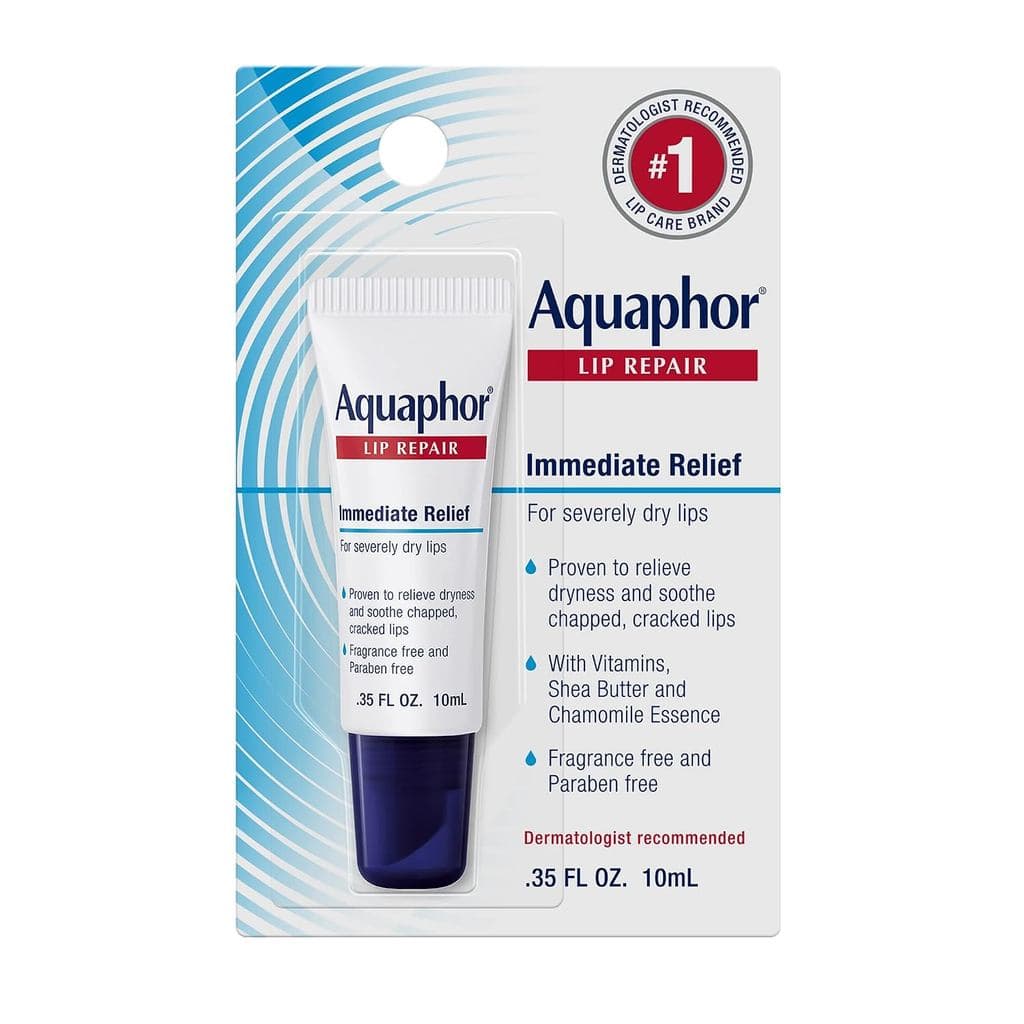 Pomada Reparadora de Lábios Aquaphor - Hidratação de Longa Duração para Lábios Secos e Rachados - 0,35 fl. oz. Tubo 8GBV