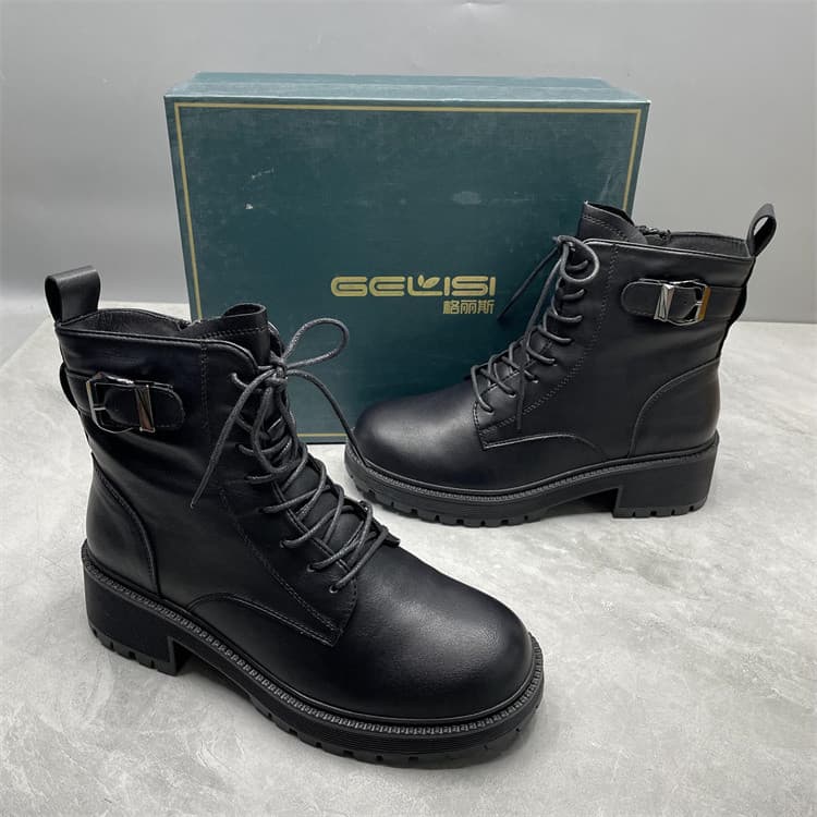 Tratamento de remoção de gabinete Martin botas femininas estilo britânico 2023 novo estilo outono inverno forro de lã bo