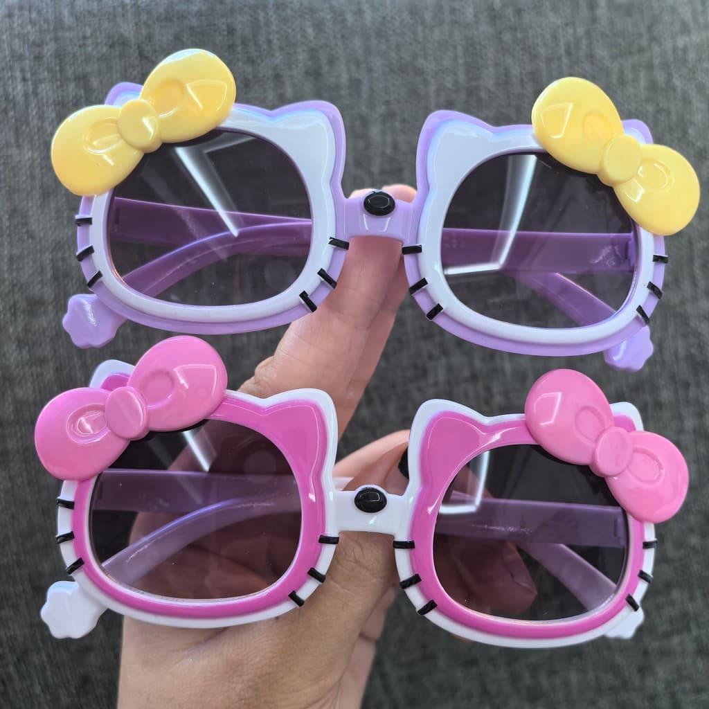 Crianças novo estilo óculos de sol meninos meninas bebê bonito forma gato olá Kitty óculos de sol sombra princesa