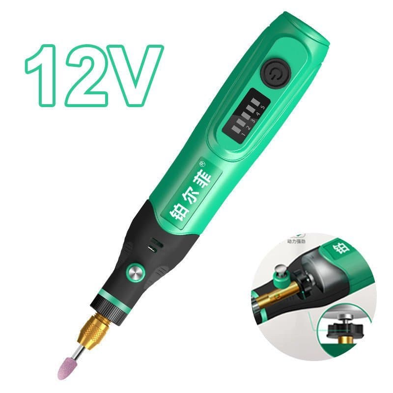 Kit Micro Retífica Elétrica com 24 Peças, Velocidade Variável para Retificação e Polimento