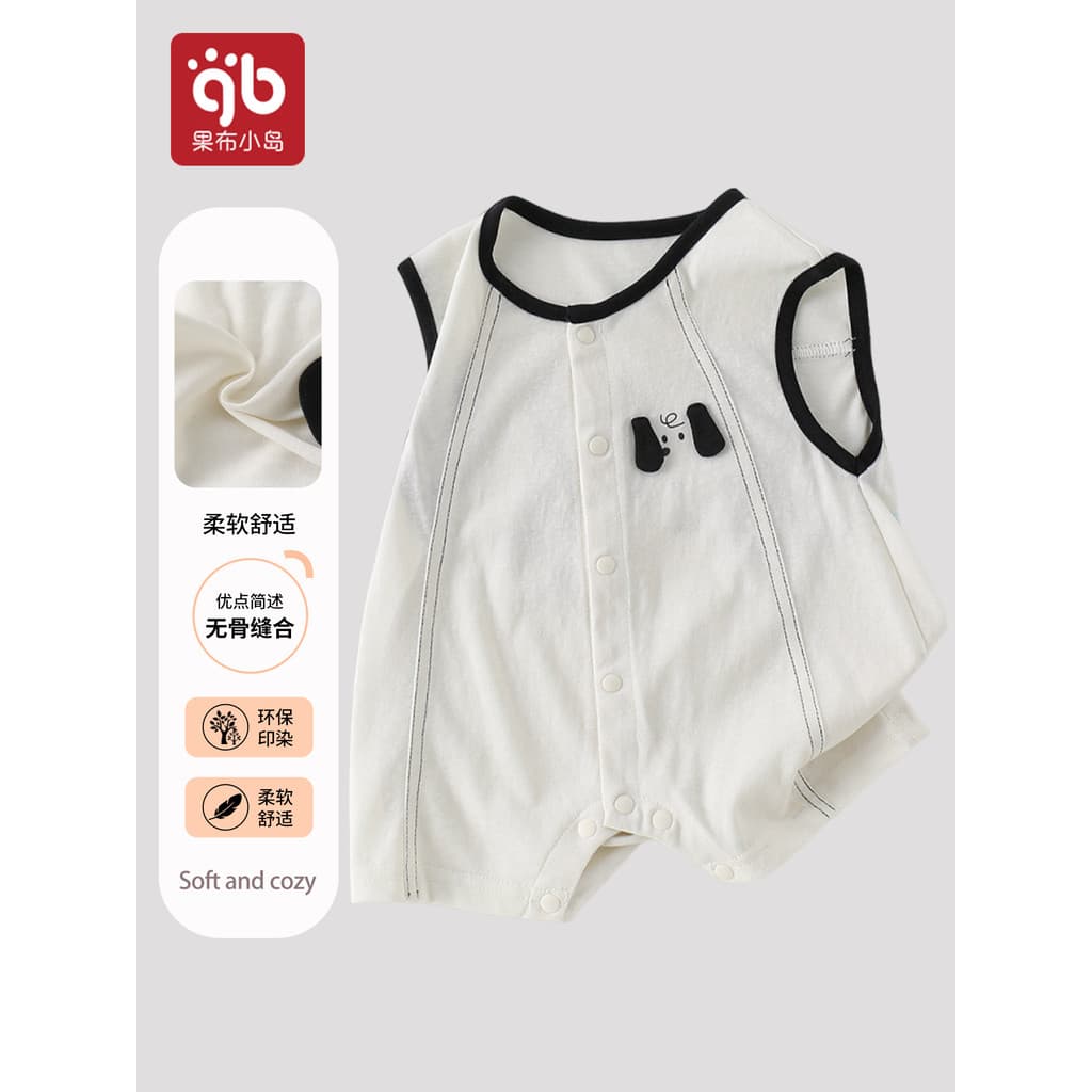 Bebê bebê verão fino macacão bebê Super bonito estilo ocidental Outing roupas bonito menino bebê sem mangas macacão cem