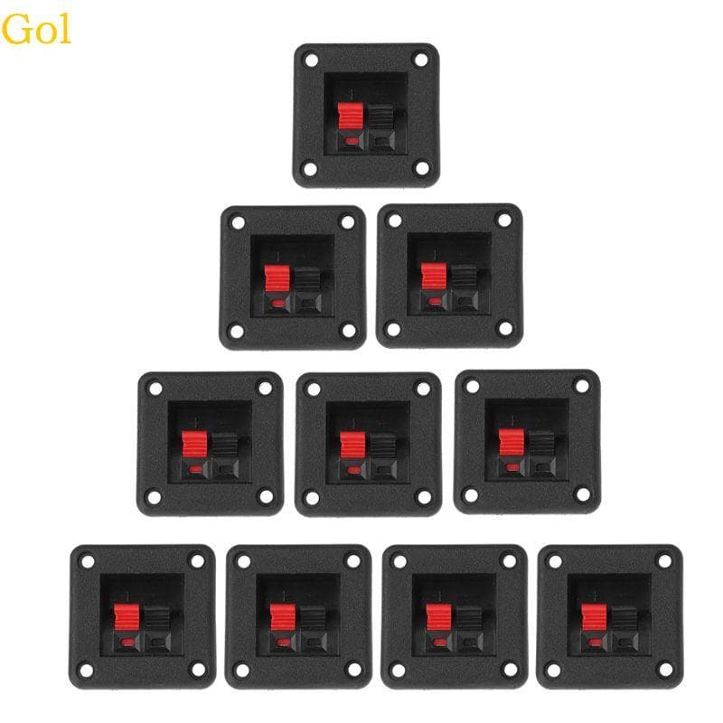 10 Pcs Placa Terminal Alto-Falante Quadrada Clipe Ligação