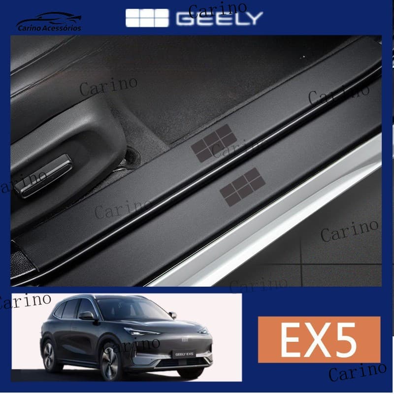 Adesivo protetor de soleira de porta, acessório decorativo para modificação de carro compatível com Geely EX5 ICAW