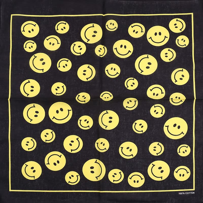Amarelo cura Smiley lenço masculino feminino Baotou Hip-Hop lenço quadrado esportes bandana ciclismo motocicleta estilo