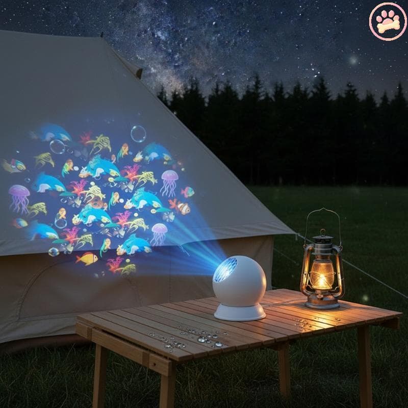 Carro 360 ° Projetor Rotativo Oceano Luz Noturna Com Controle Remoto Lâmpada LED Atmosfera Para Quarto Decoração De Casa