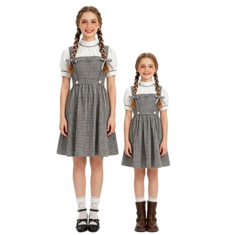 S-XL o mágico de Oz Dorothy conto de fadas pai-filho traje cosplay vestido festa de Halloween mostrar terno