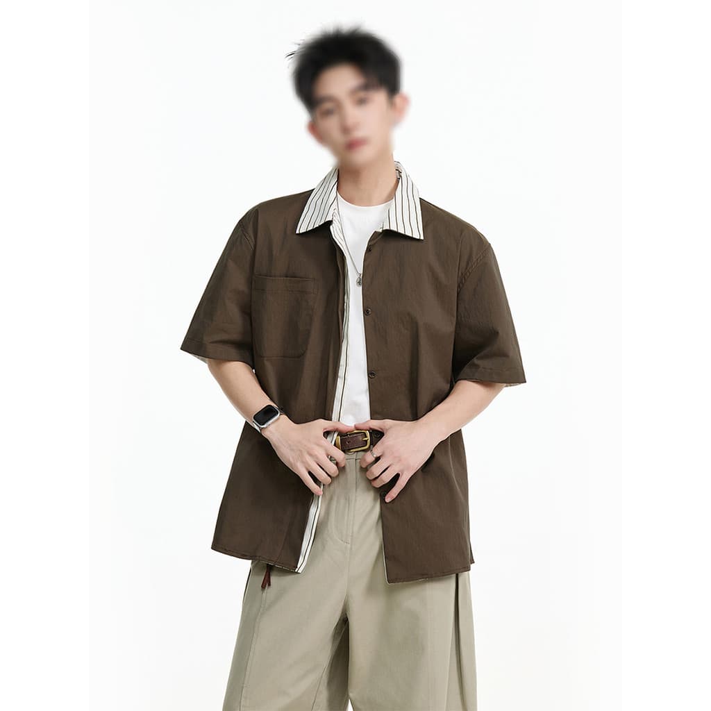 Verão americano Retro Bane estilo camisa das mulheres dos homens solto sentir macacão camisa Street Wear xadrez costura