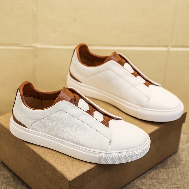 Sapatos masculinos de tamanho grande outono inverno deslizamento em 45 sapatos brancos tênis casuais de negócios masculi