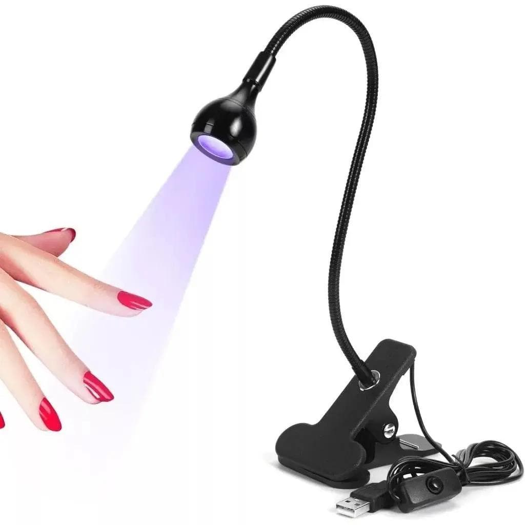 Secador de Unhas LED UV Portátil Com Clipe Flexível Para Nail Art Curagem de Cola e Verificação de Notas