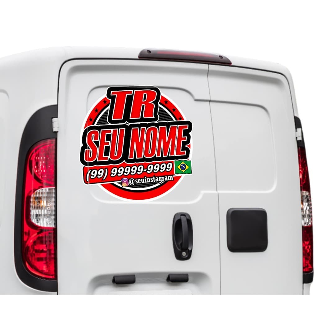 Adesivo Transportes Fiorino Van Personalizado Varias Cores Caminhão Carreta Bau Moto