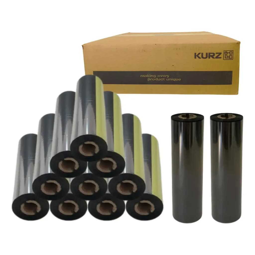 Kit 12 Ribbon Fita Cera 110x91 Argox Zebra Elgin Preto