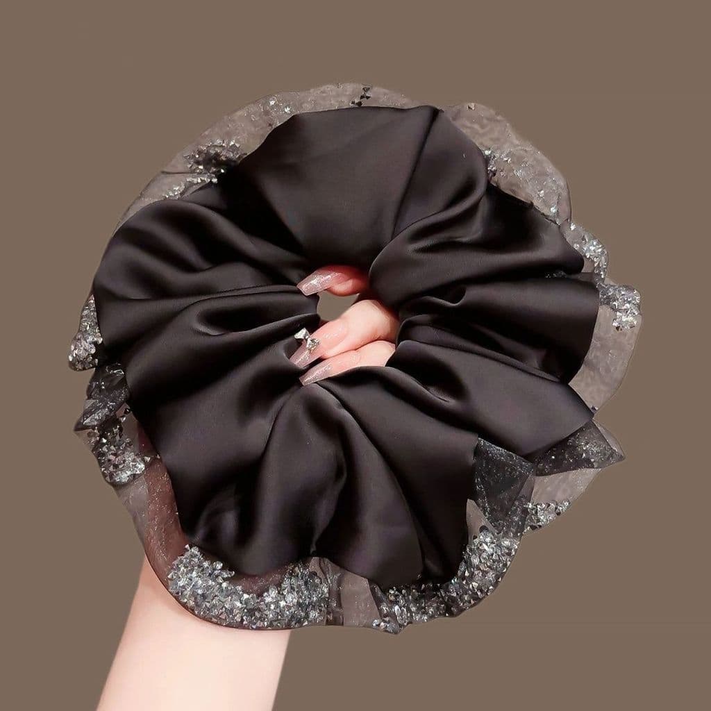 Coreano moda High-End luz estilo de luxo intestino grande anel de cabelo feminino temperamento rabo de cavalo elástico d