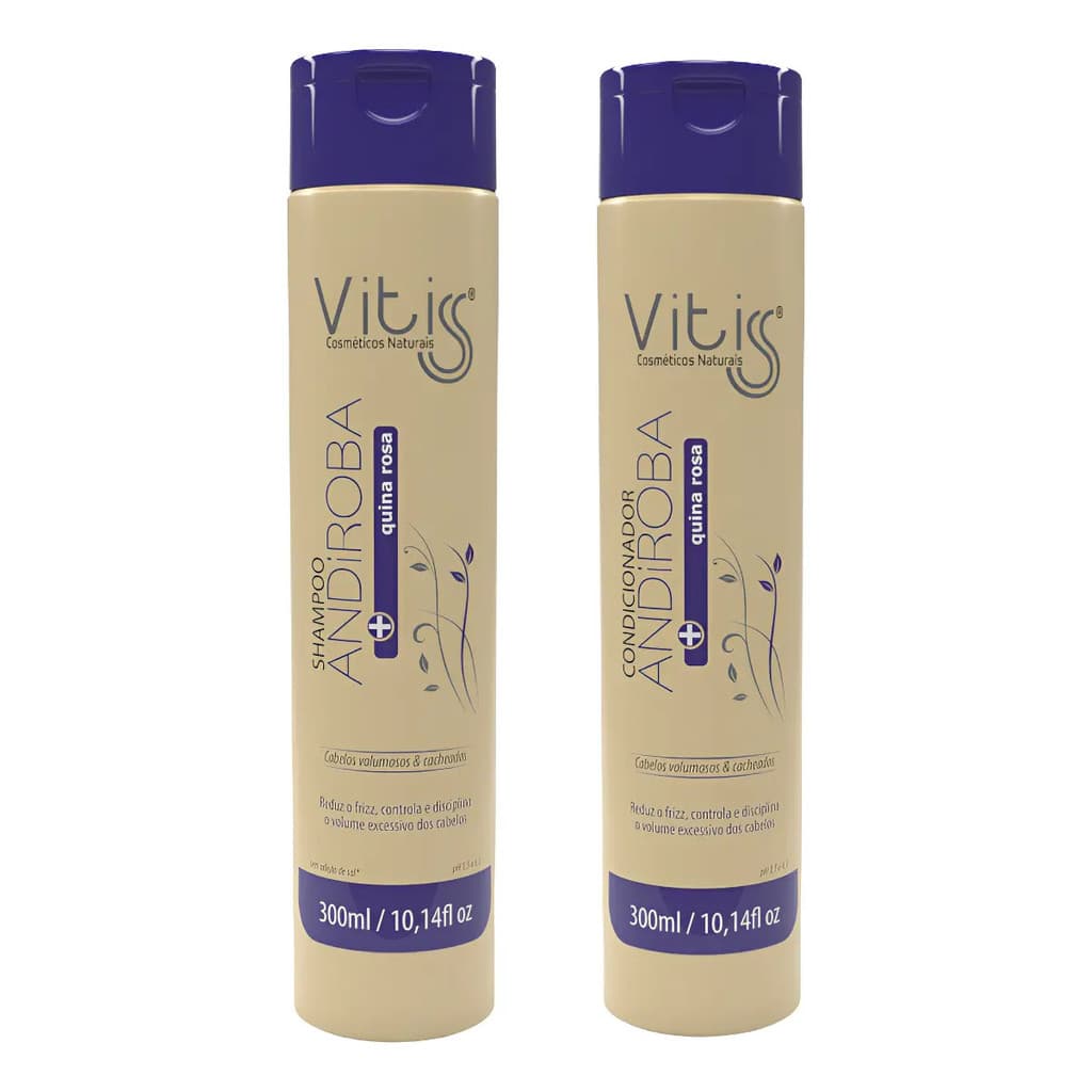 Shampoo 300ml Condicionador 300ml Vitiss Cabelo Cacheado