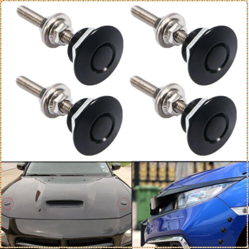 2/4pcs Botão De Pressão Kit De Corpo Universal Clip De Trava Pino Do Capô Dianteiro