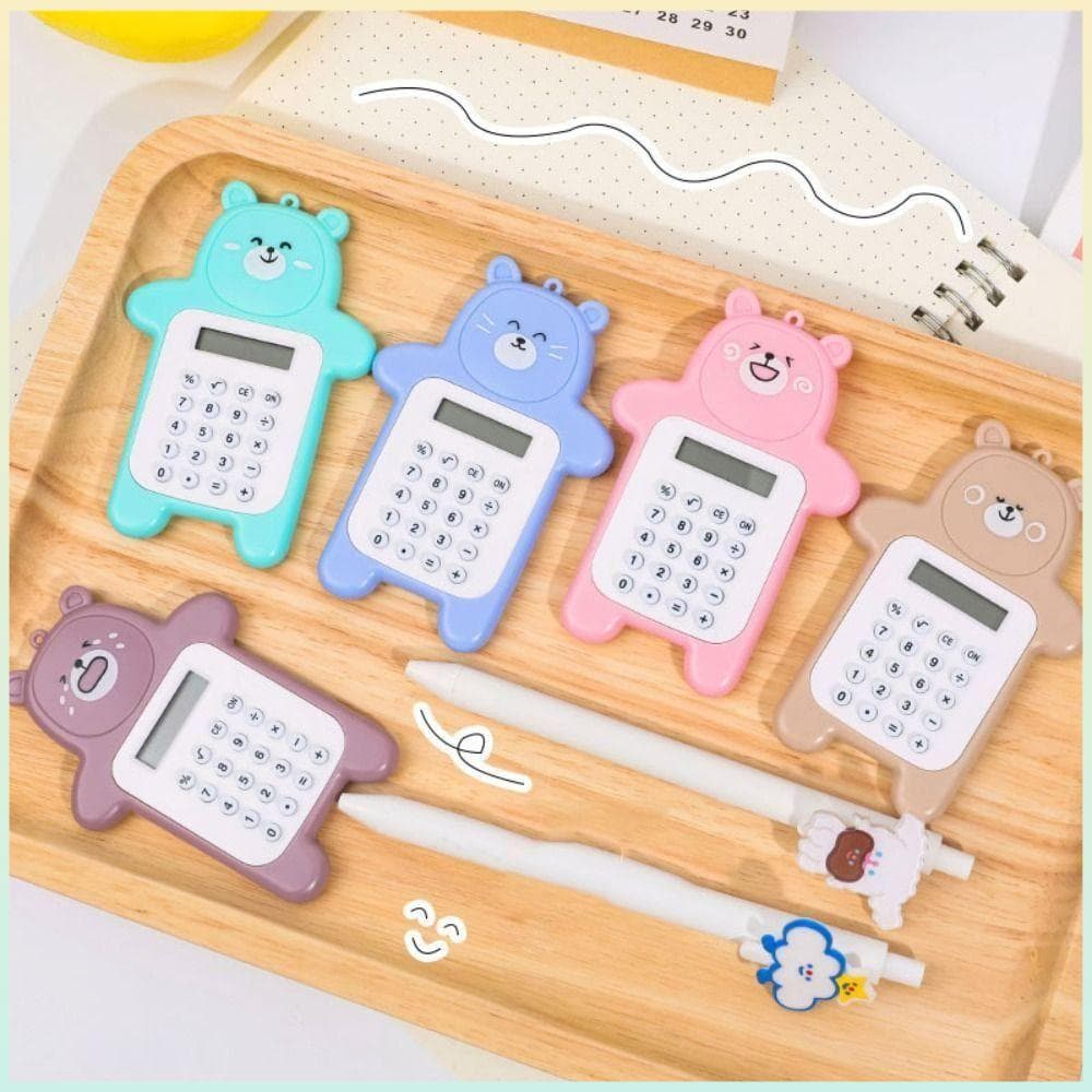 Mini Calculadora , Calculadoras Científicas Com Display De 8 Dígitos , De Estudante Em Forma De Urso
