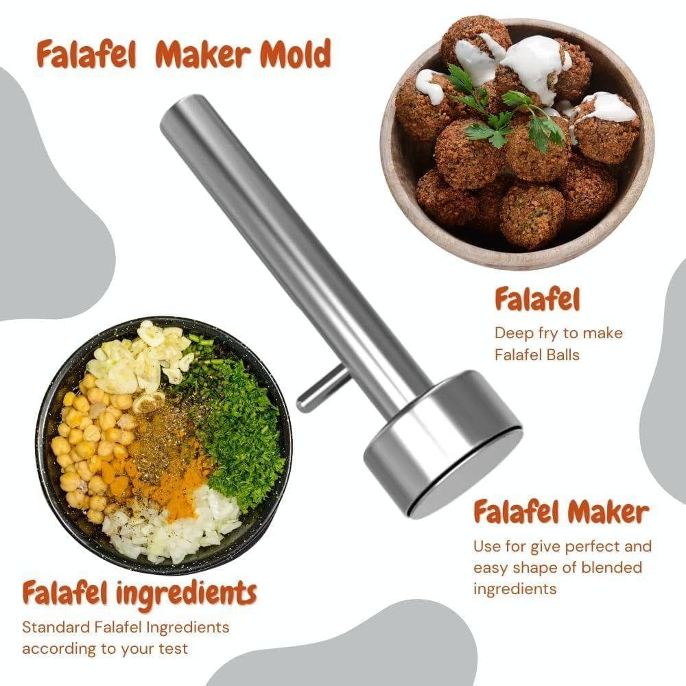 Prensa Falafel SUEBR , Fabricante De Colher De Antiaderente De Aço Inoxidável , Molde De Almôndega Seguro Para Máquina D