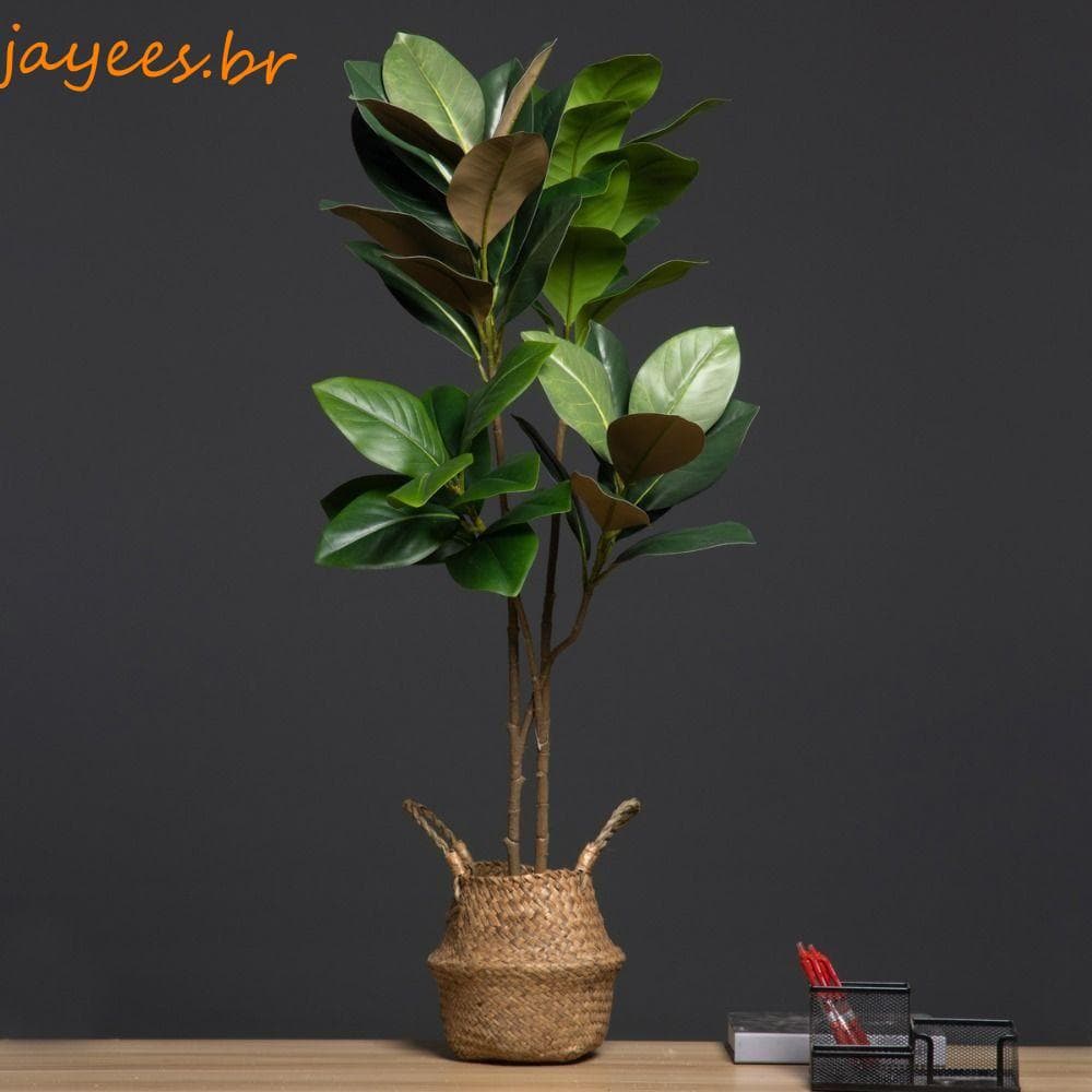Planta De Magnólia Artificial JAYEES , 2 Garfos Feitos À Mão , Ramo De Árvore Simulado , Plantas Artificiais De 110 Cm