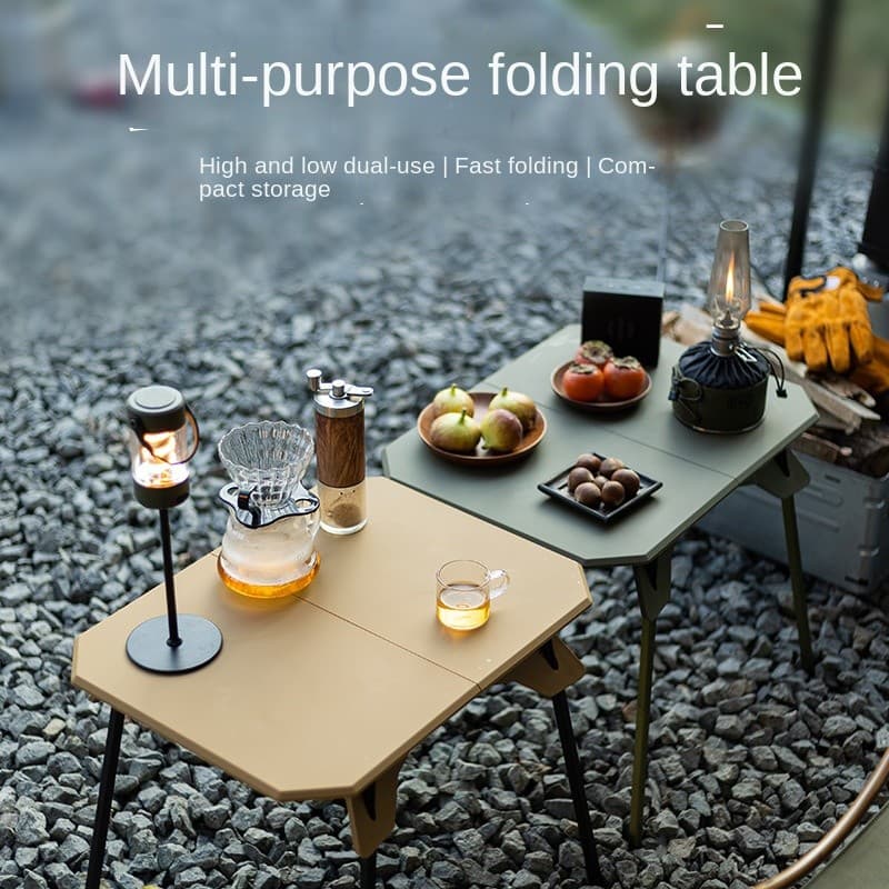Mesa dobrável para acampamento ao ar livre, mesa portátil para piquenique e churrasco, altura elevável