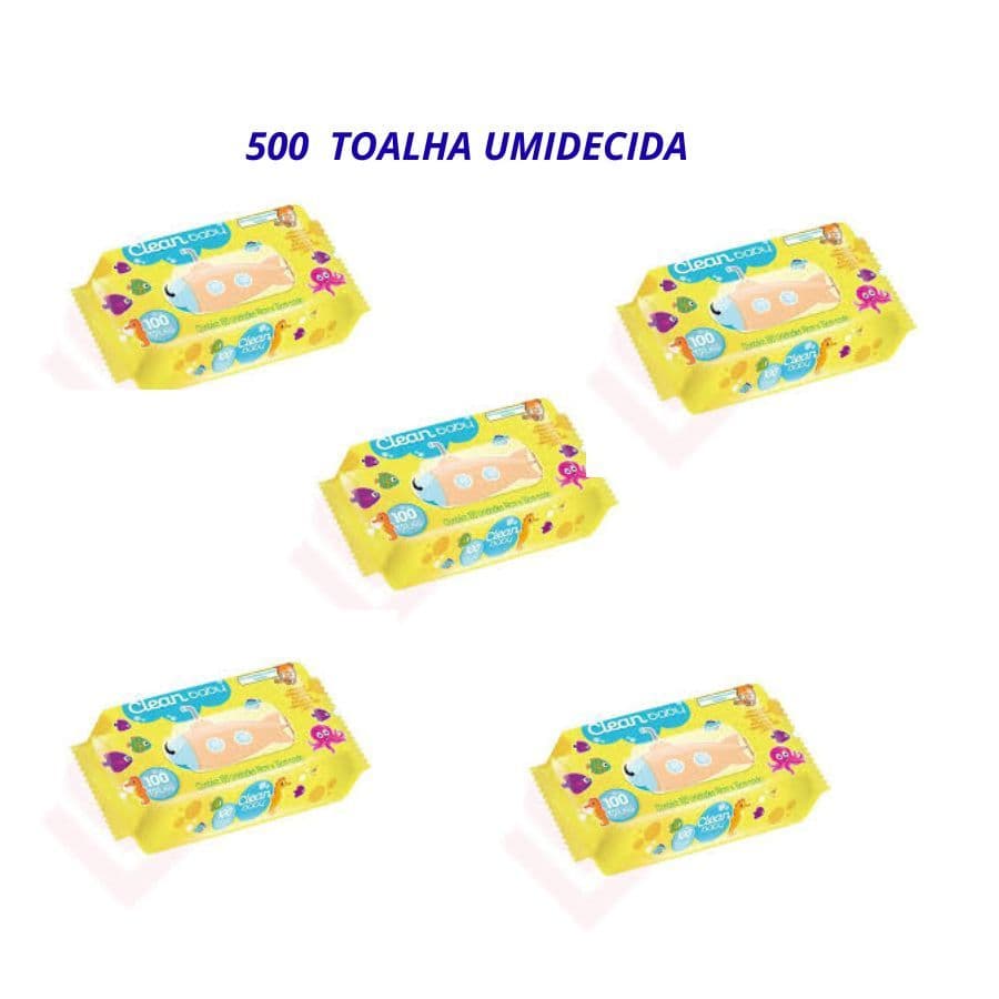 Kit Toalha Umidecida Clean Baby 500 unidades