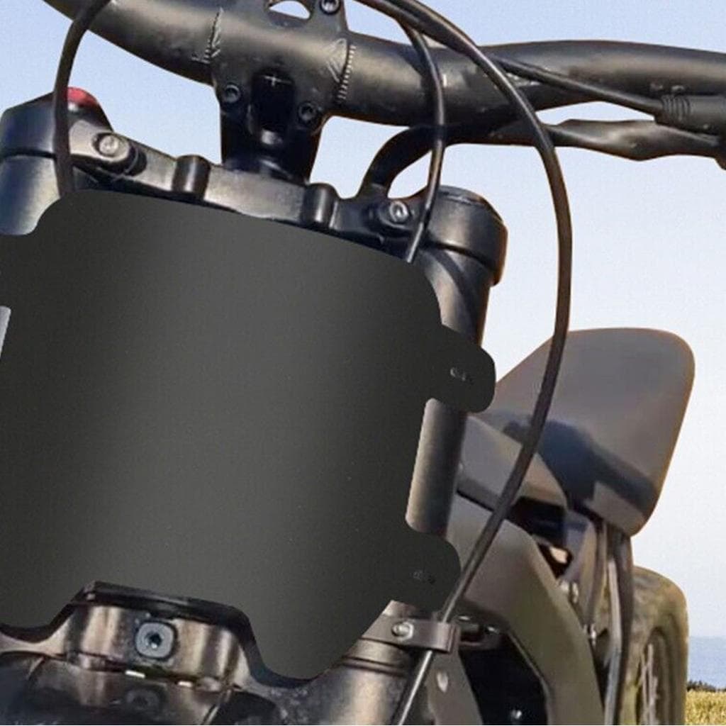 docheer-BR Motorcycle Front Number Plate Matte Black sturdy ABS Long Lifespan for Electric Bike