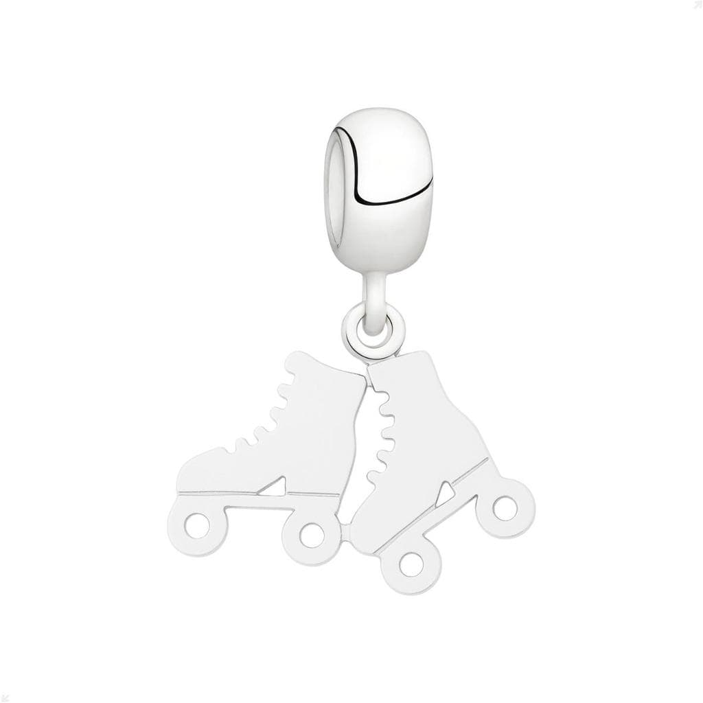 Berloque Pingente Prata 925 Par De Patins Design Premium
