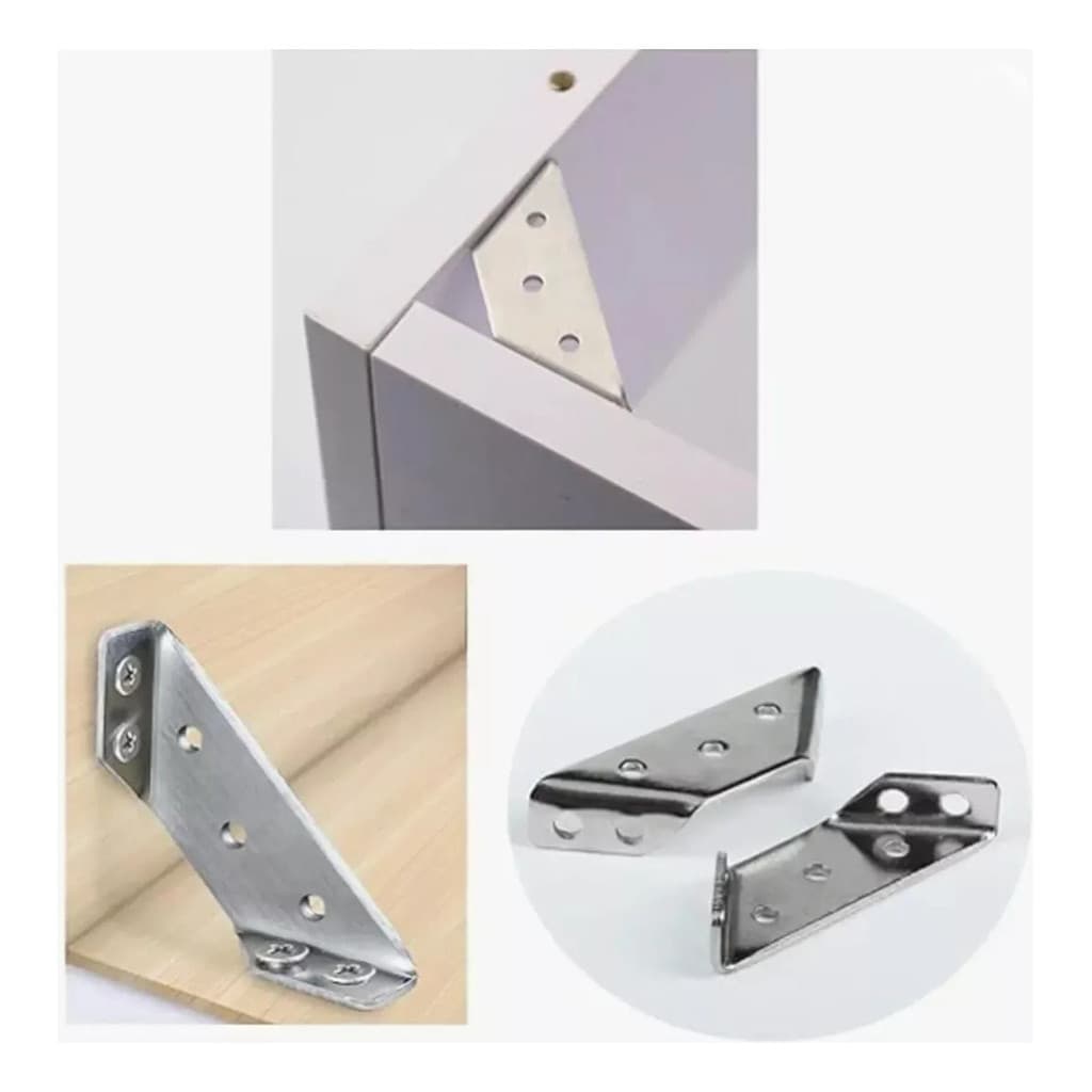 Kit Cantoneira Aço Inox Reforçada Para Móveis Universal
