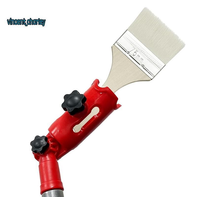 Extensor De Pincel Multiângulo Vermelho , Ferramenta De Edger De Pintura Para Tetos Altos , Suporte De Fixação De Poste