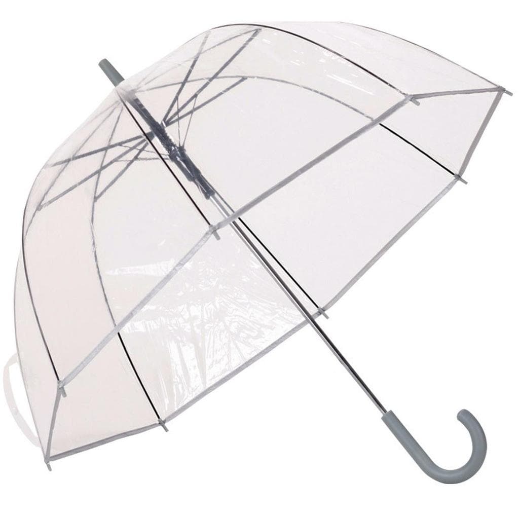 Guarda Chuva Automático Com Cabo Curvo Sombrinha Transparente Fazzoletti
